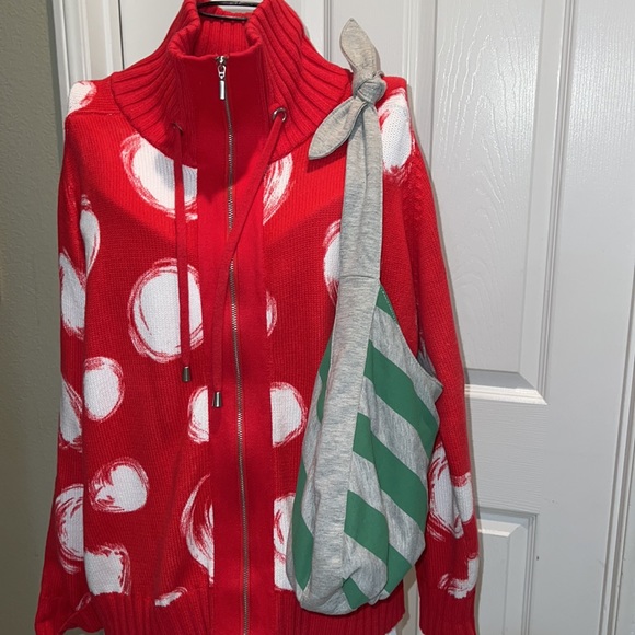 Cotton Striped red & gray, blue & grey, green & grey Purses boho bag triplets - Picture 8 of 17